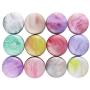 JKLcom Candy Tins Colorful Marble Metal Tin with Lid Empty Round Metal Storage Tin Cans Jars Containers Travel Storage Tins,for Candy Cookie Lip Balm DIY Candles Cosmetics Ointment,12 Pack