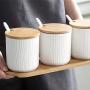 9,5x28,5 Cm Kreative Nordic Stil Keramik Gewürz Glas Set Gewürz Box Salz Shaker Küche Kit Wei? Condiment bottles (Farbe : Mixed color)