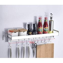 XDD Wall Mount Spice Rack, Wall Mounted Seasoning Organization Bottle Jars Rack Holder, Storage Organizer Shelf, for Kitchen Restaurant,B