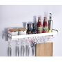 XDD Wall Mount Spice Rack, Wall Mounted Seasoning Organization Bottle Jars Rack Holder, Storage Organizer Shelf, for Kitchen Restaurant,B