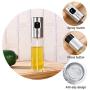 Rolin Roly Pressure Oil Sprayer Bottle Oil Dispenser Stainless Steel Food-Grade Glass Bottle for Kitchen Cooking Bread Baking BBQ Oil Mister Pump (No scale)