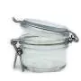 The Grindstone | Assorted Set of PET Plastic Kilner Style Jars | Round Clear Acrylic | Airtight Mason Style Canister Lids | Set of two 5 oz, one 7 oz, one 14 oz Storage Jars | Pack of 4