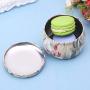 1Pc Retro Round Tin Box Tea Candy Jewelry Coin Cans Storage Makeup Container Case Candle Holder Randomly Delivery，as picture