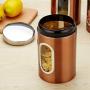 Festnight Food Storage Containers Airtight Containers 3 Piece Set Large Air Tight Clear Durable with Lids Grain Storage Tank Transparent View Window Jars Organization Sets Stainless Steel
