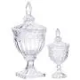 Glas Candy Jar Behälter mit Deckel, HOUSIYU, Geeignet für Küchen- und Badezimmer-Kleinigkeiten, Hochzeitstanzdeko, Süßigkeiten-Selbstbedienungsbehälter, 2-er Set