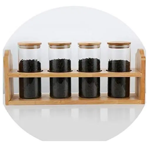 Bocaux en verre, contenants de cuisine étanches, pour stockage des grains de café/thé/céréales/avoine Bocaux en verre, contenants de cuisine étanches, pour stockage des grains de café/thé/céréales/avoine
