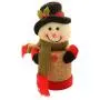 Amosfun Weihnachts-Cookie-Box-Behälter mit Plüschpuppen, Süßigkeitenbehälter, Weihnachts-Kekse-Dose für Weihnachts- und Neujahrsfeier Geschenke (Schneemann)