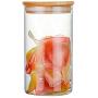 Glass Caddies Storage Jar, High Borosilicate Glass, Airtight Sealing Ring, More Size for Tea Coffee Herb Spices Sugar etc. (8.5x15cm)