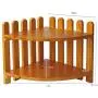 Kitchen Organization Spice Rack Decorative Wooden Shelf Countertop Seasoning Jars Storage Freestanding Holder Display For Cabinet Pantry Household Items