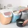 Kitchen Rice Storage, Container Box Fresh Grain Dry Food Sealed Storage Bin Organization, Blue 6KG
