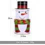 Bouteilles de stockage de biscuits de Noël, décorations de fête pour la maison, avec Père Noël en fer, taille 13,5 x 25cm (Couleur : B)