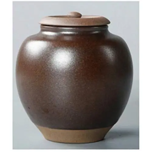 Tea cans Seal Pot Tea Coffee Spices Food Storage Container Sealed Can Ceramic Porcelain Tea Accessories by Thebigfish (Brown) Tea cans Seal Pot Tea Coffee Spices Food Storage Container Sealed Can Ceramic Porcelain Tea Accessories by Thebigfish (Brown)