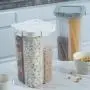Kreative Staubsammler-Tank für Küchenvorräte – Große Kapazität, Plastikbehälter mit Verschluss, Candy Jar, kreative Süßwaren-Aufbewahrungstiegel mit Deckel, dekorativer Staubsammler-Tank