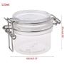 120Ml Plastic Round Clip Top Storage Jar With Airtight Seal Lid Kitchen Food Container Tableware Preserving Cosmetic Cream Organ