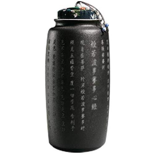 Pot en céramique pour la décoration intérieure, conteneur pour kimchi, pot de rangement pour gâteaux et thés, pot de rangement pour collations, accessoires décoratifs (Couleur : Noir, Taille : 9.5x9.5x21cm) Pot en céramique pour la décoration intérieure, conteneur pour kimchi, pot de rangement pour gâteaux et thés, pot de rangement pour collations, accessoires décoratifs (Couleur : Noir, Taille : 9.5x9.5x21cm)