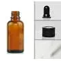 4 Stück 50 ml 1,7 oz Behälter mit Amberglasflasche und Tropfer für wiederbefüllbare Ätherische Öle