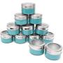 DUDDP Storage Spice lar set Spice jar rack Seasoning Container 12Pcs Magnetic Clear Lid Spice Jar Set Spice Tins Spice Storage Container Pepper Seasoning Sprays Tools Stainless Steel