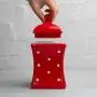 City to Cottage Handmade Red and White Polka Dot Large Ceramic 31.5oz/900ml Kitchen Storage Jar with Lid | Pottery Canister, Cookie Jar, Housewarming Gift City to Cottage Handmade Red and White Polka Dot Large Ceramic 31.5oz/900ml Kitchen Storage Jar with Lid | Pottery Canister, Cookie Jar, Housewarming Gift
