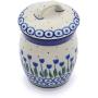 Polish Pottery 4?-inch Jar with Lid made by Ceramika Artystyczna (Water Tulip Theme) + Certificate of Authenticity