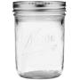 Kerr Wide Mouth Pint Glass Mason Jars 16-Ounces with Lids and Bands 12-Count per Case (1-Case)