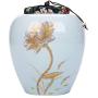 Tea Tin Canister, Storage Jar, Ceramic High Sealing, High Temperature Firing Hand-polished, Used for Tea Coffee Candy Kitchen Storage Multi-color Optional (Color : White)