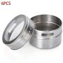 LinzGTC - Spice Pepper Shakers - 12pcs Set Clear Lid Spice Tin Jar Stainless Steel Sauce Storage Container Jars Condiment - Shakers Stainless Houseen Jar Kitchen Box Spice Set Box Container Box C