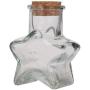 Glass Storage Jar for Chocolate, Clear Food Storage Jar with Cork Stopper, Food Storage Container for Kitchen Sauce Vinegar - Star Shaped