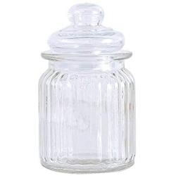 Shelf Floating Thickening Glass Storage Jar Tea Sealed Jar Food Cans Bamboo Cover Storage Tank Glass Bottles 450ml / 600ml / 750ml. (Size : S)