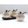 Mini Spice Jars Creative ceramic seasoning jar three-piece suit kitchen utensil set