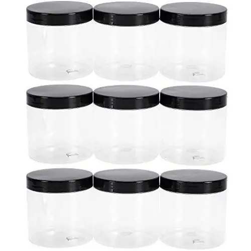 Bocal Lawei 9 pièces, 473 ml, Plastique Transparent avec Couvercles Noirs – Contenants Ronds Sans BPA pour le Cuisinier et la Maison, Idéal pour les Conserves, les Noix et Plus. Bocal Lawei 9 pièces, 473 ml, Plastique Transparent avec Couvercles Noirs – Contenants Ronds Sans BPA pour le Cuisinier et la Maison, Idéal pour les Conserves, les Noix et Plus.