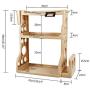 3-Tier Standing Spice Rack Kitchen Bathroom Countertop Storage Organizer,Spice Bottle Jars Holder Rack Iron Shelf