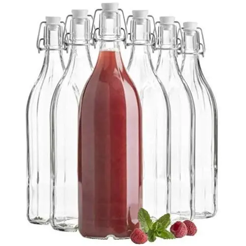 Möser, Biegel Serie, 10er Set Flaschen mit Clip-Verschluss, 1 Liter, 6-teilig
