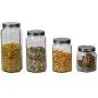 Bocal Hexagonal en Verre Home Basics avec Couvercle en Acier Inoxydable Étanche, Organisation de Cuisine, Large Bouche, Idéal pour Stocker les Aliments, les Collations et les Produits de Boulangerie, Transparent (1 pièce, Taille Moyenne (110 oz.)) Bocal Hexagonal en Verre Home Basics avec Couvercle en Acier Inoxydable Étanche, Organisation de Cuisine, Large Bouche, Idéal pour Stocker les Aliments, les Collations et les Produits de Boulangerie, Transparent (1 pièce, Taille Moyenne (110 oz.))