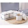 Mini Spice Jars Japanese-style ceramic cover with Nordic kitchen household seasoning tank set