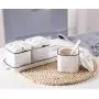 Boîte japonaise en céramique pour épices, couvercle style nordique, ensemble de rangement pour condiments de cuisine.
