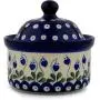 Bouteille en poterie de Pologne 13 cm avec couvercle, Ceramika Artystyczna (Théàtre de Fées Paon) + Certificat d'Authenticité Bouteille en poterie de Pologne 13 cm avec couvercle, Ceramika Artystyczna (Théàtre de Fées Paon) + Certificat d'Authenticité