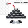 Houseables 3 Gram Jar, 3 ML Jar, 50 pcs, BPA Free, Cosmetic Sample Empty Container, Plastic, Round Pot Black Screw Cap Lid, Small Tiny 3g Bottle, for Make Up, Eye Shadow, Nails, Powder, Paint, Jewelry