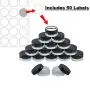 Bouteilles vides Houseables 3g, 3 ml, 50 pièces, BPA Free, Contenants en plastique, Pots ronds noirs avec couvercle à vis, Petite bouteille 3g, pour maquillage, fard à paupières, vernis à ongles, poudre, peinture, bijoux.