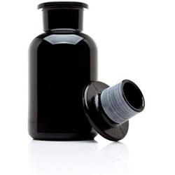 Infinity Jars 250 ml Black Ultraviolet All Glass Refillable Empty Apothecary Jar