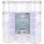 Slime Containers with Water-tight Lids (8 oz, 12 Pack) - Clear Plastic Food Storage Jars with Individual Labels- Great for your slime kit - BPA Free