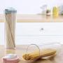 Storage Box Airtight Cereal Rice Container Organizer Bottles Jars Kitchen Tool Transparent Bottles (Blue)