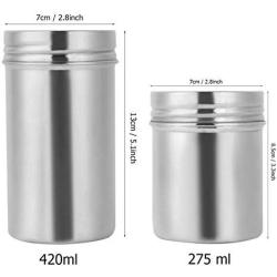 Candy 304 Stainless Steel Sealed Storage Jar Portable Tea Coffee Beans Container Glass Container Safe Non Toxic,S