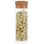 Tea storage containers,Tea storage jar Candy cans Tea Glass tea jar Cork seal Straight tube tea pot Storage tank-E