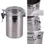 Stainless Steel Sealed Jar,Stainless Steel Sealed Jar,Tea & Coffee Storage Tank,Moisture-Proof Buckled Cans for Storing Candies, Snack Nuts, Whole Grains