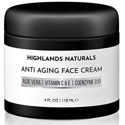 Anti Aging Face Cream for Men - Anti Wrinkle Face Moisturizer and Facial Lotion - Advanced Skin Care for Younger Looking Skin - Hydrates, Firms and Revitalizes - Natural & Organic, 4 oz, Unscented