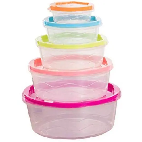 Yudesun Reusable Food Storage Boxes - 5PCS Round Storage Jars Microwave Freezer Box Plastic Tubs Fruit Picnic Lunches Meal Prep Yudesun Reusable Food Storage Boxes - 5PCS Round Storage Jars Microwave Freezer Box Plastic Tubs Fruit Picnic Lunches Meal Prep