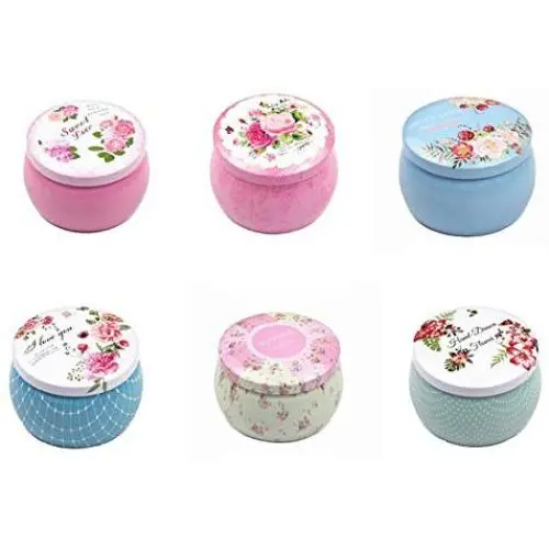 Boîtes en tôle peinte, 6 pièces, rangement pour la maison et la cuisine, récipients réutilisables, gobelets en tôle, idéal pour DIY, épices, thé, camping, bonbons, cadeaux de mariage, etc. (Style Fraîche) Boîtes en tôle peinte, 6 pièces, rangement pour la maison et la cuisine, récipients réutilisables, gobelets en tôle, idéal pour DIY, épices, thé, camping, bonbons, cadeaux de mariage, etc. (Style Fraîche)