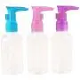 75ml Refillable Empty Plastic Travel Bottles Jars Set with Pump Tops for Makeup Cosmetic Bath Shower Toiletries Liquid Containers Leak Proof Portable Travel Accessories Pack of 6