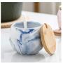 Mini Spice Jars Marbled ceramic seasoning jar home kitchen three-piece