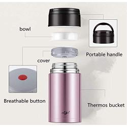 BWTDC Food Jar Stainless Steel Lunch Thermos Simple Modern Vacuum Insulated Flask Leak Proof Kids Food Storage Container Flask,1200ML